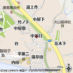福島県いわき市常磐上矢田町中沢目周辺の地図