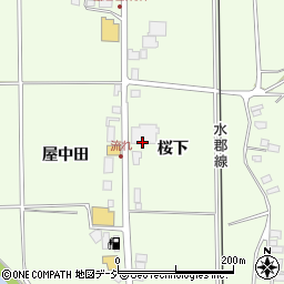 福島県東白川郡棚倉町流桜下周辺の地図