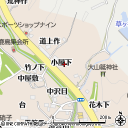 福島県いわき市常磐上矢田町小屋下周辺の地図