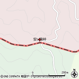 安ヶ森峠周辺の地図