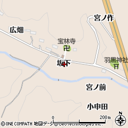 福島県いわき市常磐松久須根町坂下周辺の地図