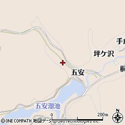 福島県いわき市常磐松久須根町五安周辺の地図