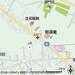 本町下周辺の地図