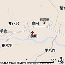 福島県いわき市常磐松久須根町前田周辺の地図