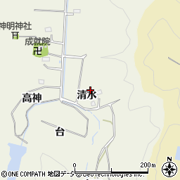 福島県いわき市平鶴ケ井清水周辺の地図