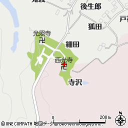 福島県いわき市平上山口（寺沢）周辺の地図