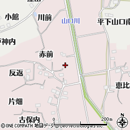 福島県いわき市平上山口赤前周辺の地図