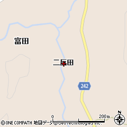 福島県東白川郡鮫川村富田二反田周辺の地図
