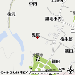福島県いわき市平下山口鬼渡周辺の地図