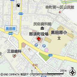 栃木県那須町（那須郡）周辺の地図