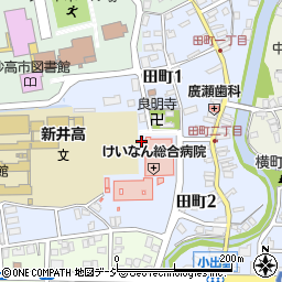 新潟県妙高市田町周辺の地図