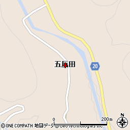 福島県いわき市遠野町大平五反田周辺の地図