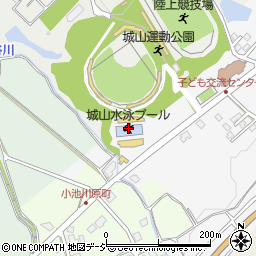 七尾市城山水泳プール周辺の地図