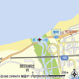 青海川橋周辺の地図