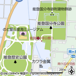 七尾市役所　その他の施設能登国分寺展示館周辺の地図
