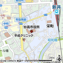 妙高市役所周辺の地図