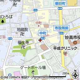 八十二銀行新井支店周辺の地図