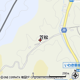 福島県いわき市内郷綴町笠松周辺の地図