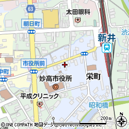 新潟県妙高市栄町周辺の地図