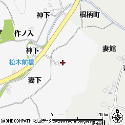 福島県いわき市平上高久（妻下）周辺の地図