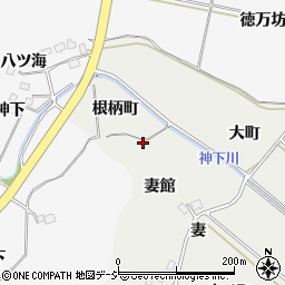 福島県いわき市平下山口妻館周辺の地図