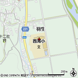 糸魚川市立西海小学校周辺の地図