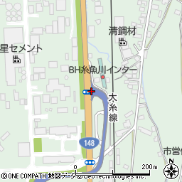 糸魚川ＩＣ周辺の地図