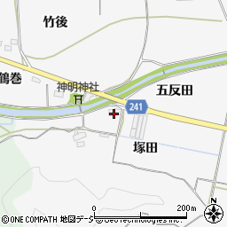 福島県いわき市平上高久塚田周辺の地図