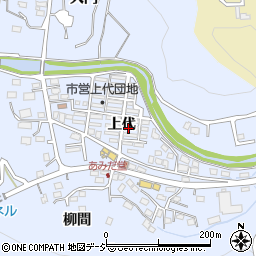 福島県いわき市内郷白水町上代周辺の地図