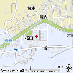 福島県いわき市内郷白水町桜田周辺の地図