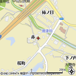 福島県いわき市平中山赤周辺の地図