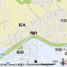 福島県いわき市内郷内町蛭内周辺の地図