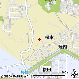福島県いわき市内郷内町桜本63周辺の地図