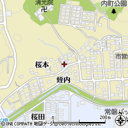 福島県いわき市内郷内町桜本33周辺の地図