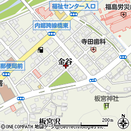 福島県いわき市内郷綴町金谷周辺の地図