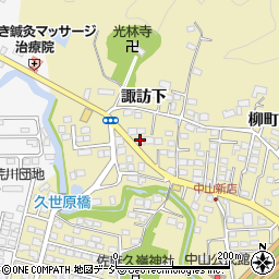 福島県いわき市平中山諏訪下73周辺の地図