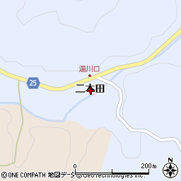 福島県東白川郡鮫川村赤坂中野二本田周辺の地図