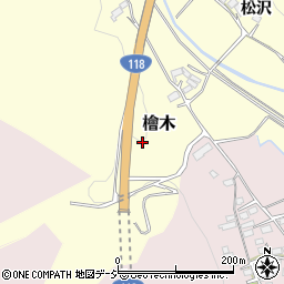 福島県東白川郡棚倉町檜木永沢周辺の地図