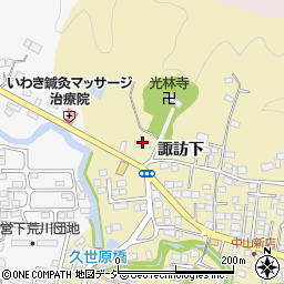 福島県いわき市平中山諏訪下周辺の地図