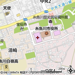 糸魚川市民会館周辺の地図