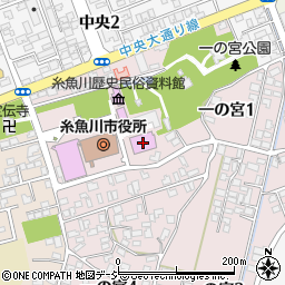 糸魚川市亀が丘体育館周辺の地図