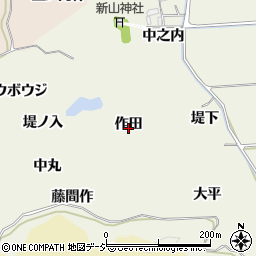福島県いわき市平藤間作田周辺の地図