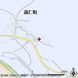 石川県七尾市満仁町ワ周辺の地図