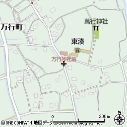 万行神社前周辺の地図
