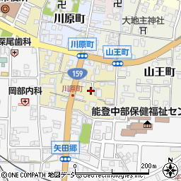石川県七尾市上府中町ス周辺の地図