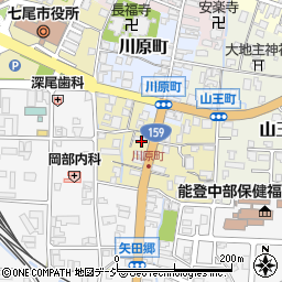 石川県七尾市上府中町周辺の地図