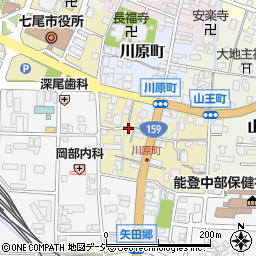 石川県七尾市上府中町セ周辺の地図