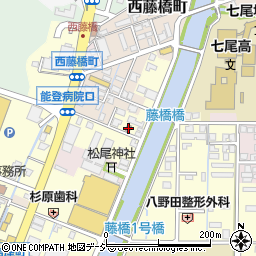 七尾藤橋町郵便局周辺の地図