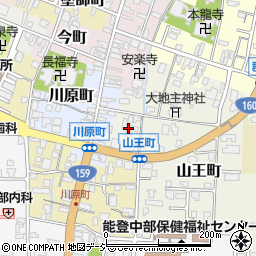 石川県七尾市山王町ス周辺の地図