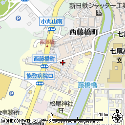 石川県七尾市西藤橋町リ周辺の地図